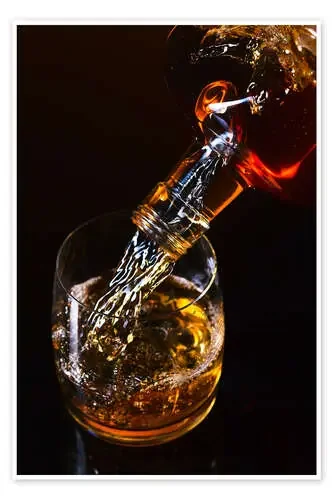 whiskey and ice on a glass table Editors Choice