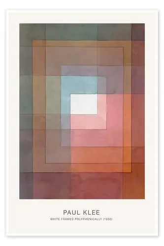 White Framed Polyphonically, 1930 de Paul Klee Exhibition Posters