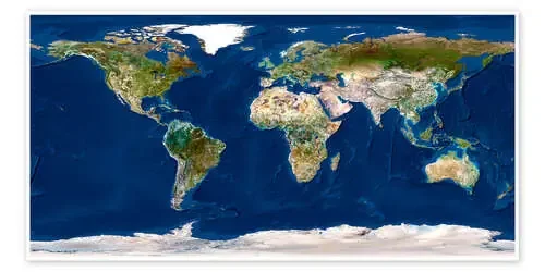 Whole Earth map de Planetobserver Science Photo Library