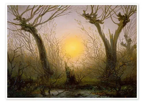 Willow Bush under a Setting Sun de Caspar David Friedrich ARTOTHEK