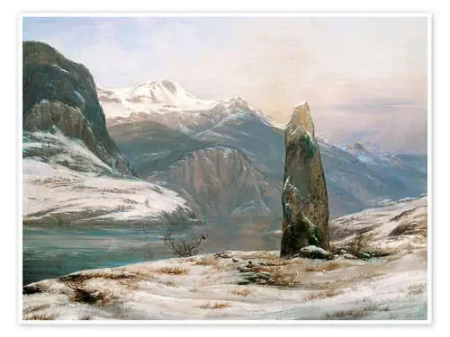 winter at the sognefjord de Johan Christian Clausen Dahl Master Collection