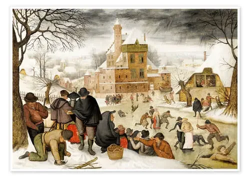 Winterlandscape with skaters de Pieter Brueghel d.Ä. Master Collection