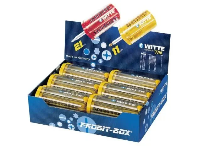 Witte-27785-caja de 21 puntas de atornillar probit-box (tipo tin amarillo) | Brico Depôt Garanzia Inclusa