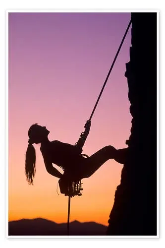 Woman Climbing at Sunset Over Salt Lake Valley in the Wasatch Mountains de Jones & Shimlock Danita Delimont
