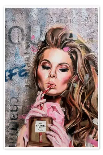 Woman drinking Chanel Perfume de Simona Zecca