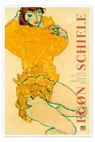 Woman undressing, 1914 de Egon Schiele Exhibition Posters