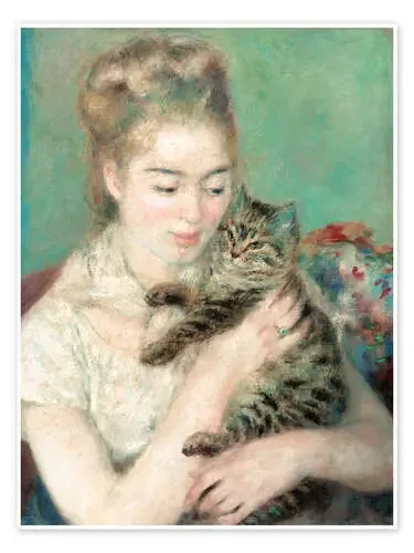 Woman with a cat de Pierre-Auguste Renoir Master Collection