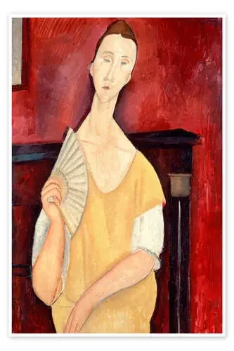 Woman with a Fan de Amedeo Modigliani Bridgeman Images
