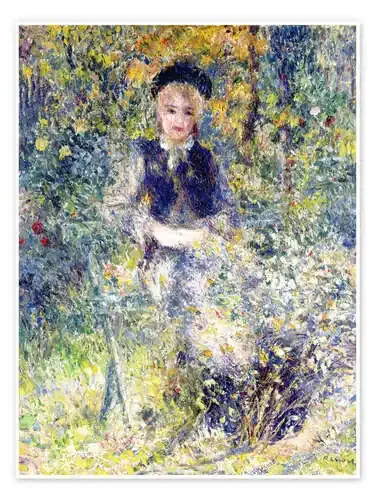 Young girl on a garden bench de Pierre-Auguste Renoir ARTOTHEK