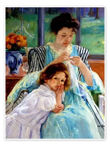 Young Mother Sewing de Mary Stevenson Cassatt Master Collection