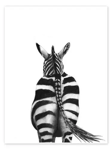 Zebra from behind de Victoria Borges World Art Group