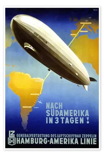 Zeppelin Graf, ruta Hamburgo América de Vintage Travel Collection