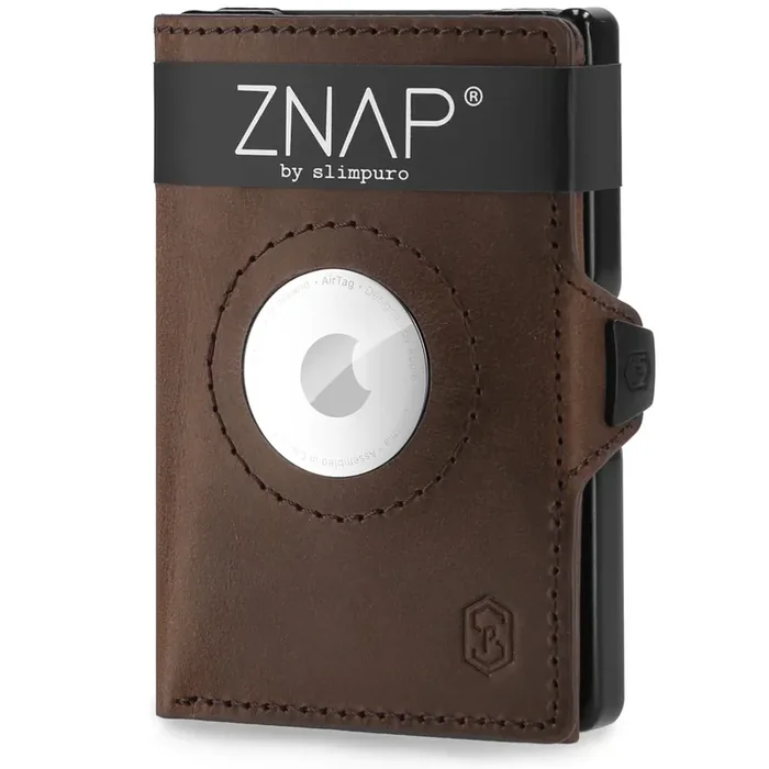 ZNAP Airtag Wallet minicartera, monedero, billetera | Hasta 12 tarjetas bancarias Alta Qualità