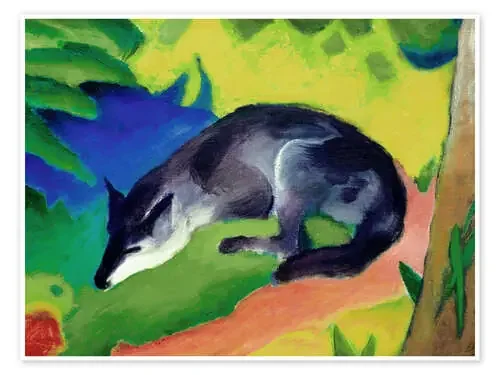 Zorro azul negro de Franz Marc Master Collection
